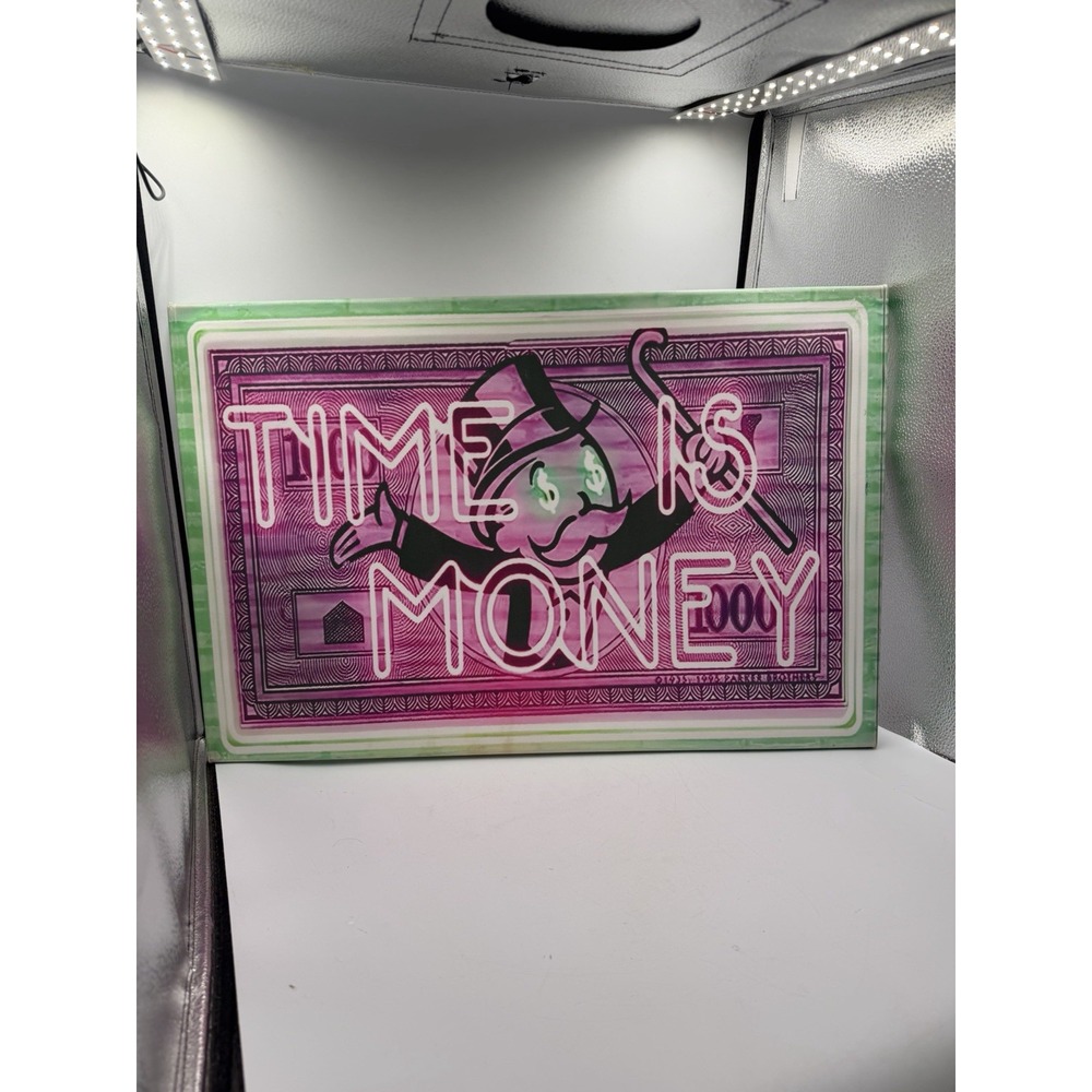 Time Is Money Show Me The Money Motivational Office Canvas Art 16x24"